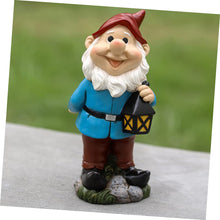 Load image into Gallery viewer, Toyvian 1pc Dwarf Design Resin Ornament Creative Desktop Garden Decor Adorable Gnome Statue for Home Office and Lawn Decoration for Family Friends