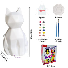 Load image into Gallery viewer, ICHOWHO Paint Your Own Cat Lamp Kit, Painting Cat Light Tools, 3D Handmade Night Light Toys,Arts and Crafts for Kids, Arts and Crafts for Kids Age 6-12 Creative Painting Gifts for Girls Boys Birthday