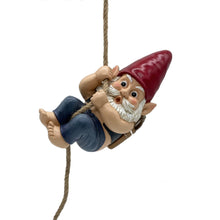 Load image into Gallery viewer, FICITI Funny Garden Gnomes Decorations, Archer Bowman Climbing Rope Hanging Gnome, Tree Hugger, Tree Decoration Ornaments, Outdoor Whimsical Gnome Statues – 8.5 inch