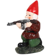 Load image into Gallery viewer, Funny Garden Gnomes 3.9'' Tall Naughty Gnome Garden Gnome with Gun Statue Waterproof Resin Gnomes Decor for Patio, Yard, Lawn Style 2, Funny Garden Gnomes