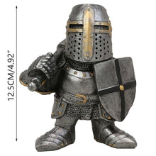 Load image into Gallery viewer, Knight Gnomes Guard Garden Gnome Ornaments Outdoor Medieval Crusader Knight Suit Statue Waterproof Resin Ornament for Yard Lawn Garden Decorations (D)