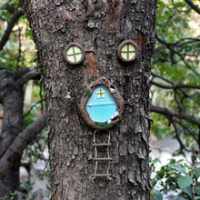 Load image into Gallery viewer, Meyas Outdoor Statues Garden Sculptures Decoration,Miniature Fairy Garden Ornament,Garden Gnomes Fairy Garden Accessories Kit,Art Yard Tree Face Tree Hugger,Garden Figurines Statues Glow in The Dark