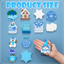 Load image into Gallery viewer, Simgoing 24 Sets Winter Ceramic Painting Kit Include 24 Unpainted Ceramics with Acrylic Paints Paintbrushes Palettes Magnets DIY Ceramic Figurines Gnome Snowflake Snowman Ready to Paint Ceramics Set