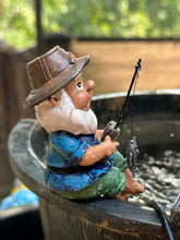 Load image into Gallery viewer, Fairy Garden Gnome Statues Miniature Dwarf Elf Fishing Figurines Outdoor Landscape Ornaments for Yard Lawn Pond Pool Riverside Decoration (Gnome)