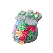 Load image into Gallery viewer, Kraledge Garden Statue, Dragonfly Patio Decor Solar Statue with 10 LED Lights, Resin Dragonfly Figurines Ornament for Balcony, Yard, Lawn Ornament, Perfect Garden Gift