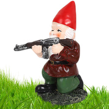 Load image into Gallery viewer, Funny Garden Gnomes 3.9'' Tall Naughty Gnome Garden Gnome with Gun Statue Waterproof Resin Gnomes Decor for Patio, Yard, Lawn Style 2, Funny Garden Gnomes