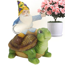 Load image into Gallery viewer, Turtle Solar Lights Outdoor Garden,Turtle Statue with Solar Light and Gnome | Waterproof Tortoise Sculpture, Outdoor Patio Balcony Courtyard Garden Lawn Decoration