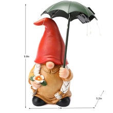 Load image into Gallery viewer, WONDHOME Garden Gnome Statues Outdoor Decoration Patio Yard Lawn Solar Gnomes Lady with Umbrella Lights Christmas Halloween Birthday Gift for Woman Mom,Umbrella Gnome