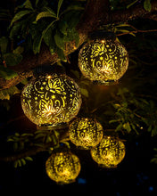 Load image into Gallery viewer, 2025 Newest Solar Lanterns Light, KALAHOL 2 Pack Outdoor Lanterns for Garden with Beautiful Pattern, IP44 Hanging Solar Lights Outdoor Garden for Outside Table Patio Balcony Courtyard
