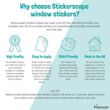 Load image into Gallery viewer, Stickerscape Christmas Gonks Window Stickers (Gnomes)| Christmas Window Decorations to Create a Winter Themed Display | Reusable, Re-positionable and Cleanly Removable