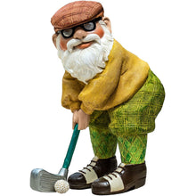 Load image into Gallery viewer, BANNESE Garden Gnome Statue Funny Old Man Golf Resin Outdoor Figurine Yard Art Ornaments for Patio Yard Lawn Porch Flowerbeds And Offices Crafts Decorations,Yellow,13.5 * 6.35 * 25cm