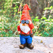 Load image into Gallery viewer, WONDHOME 6.7" Funny Garden Gnomes Statues with Telescope Naughty Gnome Mini Figurine Patio Lawn Yard Art Outdoor Decorations Father's Day Mother's Day Birthday Christmas Gardening Gift for Dad Mom