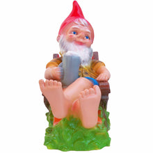 Load image into Gallery viewer, RAKSO Beer Garden Gnome, 14", Large UV Resistant Lawn Ornament