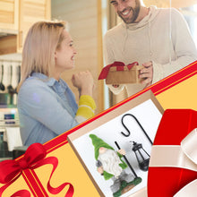 Load image into Gallery viewer, Flocked Garden Gnome Statue with Solar LED Light, Large Funny Fairy Gnomes Figurines with Solar Lantern, Outdoor Fall Decorations for Yard Lawn, Tall 15.8 Inch