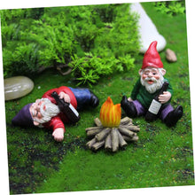 Load image into Gallery viewer, SUPVOX Garden Dwarf Statue Resin Gnomes Unique Gnome Garden Ornaments Miniature Dwarf Outdoor Decor