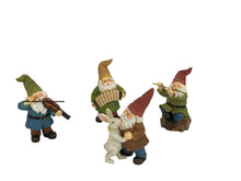 Load image into Gallery viewer, GlitZGlam Happy Gnomes Dancing Celebration! - 4- Piece Musical Garden Gnome Set for the Miniature Fairy Garden