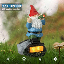 Load image into Gallery viewer, TIANCENTRAL H Resin Gnomes Garden Decor,7.1 Inch Tall Solar Funny Garden Gnomes Outdoor Gnome Statues Gift for Yard, Patio, Lawn, Outside Naughty Gnome., TCDJ-05