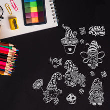 Load image into Gallery viewer, GLOBLELAND Gnome Clear Stamps Spring Flower Silicone Stamp Seal Bee Butterfly Transparent Stamps for Cards Making Photo Journal Decoration DIY Scrapbooking
