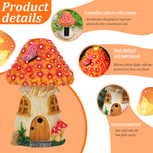 Load image into Gallery viewer, Porgeel Fairy House Solar Lights Waterrproof Resin Solar Fairy House Decorative Shaped Solar Garden Lights for Outside Patio Yard Decor Garden Ornaments