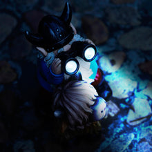 Load image into Gallery viewer, Joint Honglin Garden Gnome Statues Resin Gnome Sitting on Highland Cow Solar Lights Outdoor Telescope Gnome Gifts for Yard, Patio Decor Gift(Cow Gnome)