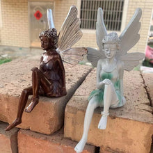 Load image into Gallery viewer, MBVBN Angel Figurine Outdoor Garden Fairy Statue, 9 ''Garden Sculpture Resin Angel Craft Home Table Ornaments for Lawn Yard Art Porch Patio Decorations Christmas Housewarming Gift (White)