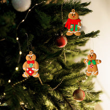 Load image into Gallery viewer, Jagowa Christmas Gingerbread Man Ornament Set - 12 Plastic Figurines for Xmas Tree Decoration, Festive Holiday Party, Home & Kids