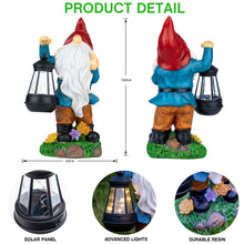 Load image into Gallery viewer, Candieslife Solar Garden Statue Lights Gnome Figurine with Solar Lantern, Outdoor Garden Succulent Ornaments Waterproof, Mothers Day Mom Gifts for Outside Patio Yard Lawn Decor