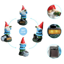 Load image into Gallery viewer, TIANCENTRAL H Resin Gnomes Garden Decor,7.1 Inch Tall Solar Funny Garden Gnomes Outdoor Gnome Statues Gift for Yard, Patio, Lawn, Outside Naughty Gnome., TCDJ-05