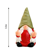 Load image into Gallery viewer, Middle Finger Female Gnome Mini 3.5in,Double Bird Gnome - Naughty Funny Outdoor Decoration for Yard Patio Lawn Ornament and Home Decor,Fairy Garden