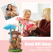 Load image into Gallery viewer, Joint Honglin Solar Garden Statues Resin Loving Highland Cow Umbrella Lights Outdoor Decor Gifts for Yard, Patio Decorations