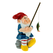 Load image into Gallery viewer, Fisher Garden Gnome Figurine Statue for Lawn Ornaments, Indoor or Outdoor Decoration | 7.9 Inches Tall Polyresin