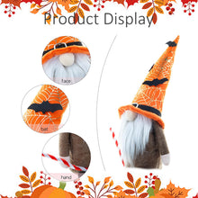 Load image into Gallery viewer, Dbvnnsy 2PCS Halloween Gnomes, Halloween Gonk with Bat Spider Web and Pumpkin Pattern Cute Plush Faceless Doll for Halloween Decorations Indoor Home Decor