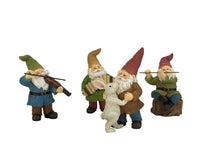 Load image into Gallery viewer, GlitZGlam Happy Gnomes Dancing Celebration! - 4- Piece Musical Garden Gnome Set for the Miniature Fairy Garden