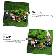 Load image into Gallery viewer, SUPVOX Garden Dwarf Statue Resin Gnomes Unique Gnome Garden Ornaments Miniature Dwarf Outdoor Decor