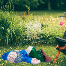 Load image into Gallery viewer, Wetufin - 9.5 * 6.0 inch Drunk Gnome Garden Drunk Gnomes inch Funny Drunk Statues Creative Dwarf Decor Resin Sculpture Decorations Novelty Gift for Desk Indoor Outdoor Yard Patio Lawn