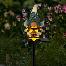 Load image into Gallery viewer, LAIAMER Solar Gnome Garden Lights, Outdoor Gnome Statue with Bees & Honey Jars, Solar Powered Fairy Garden Lights Gnome Decorations for Home Outside Yard Lawn Patio Gnomes Gifts (Bee)