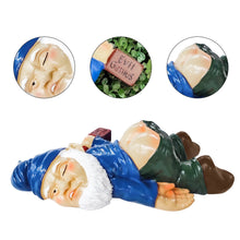 Load image into Gallery viewer, RizzRosa 9.5'' Funny Garden Gnome Outdoor Decor - Large Naughty Gnomes Statues, Resin Gnomes Sculptures for Yard Patio Home Lawn Outside Decorations Ornament Housewarming Gifts, Blue