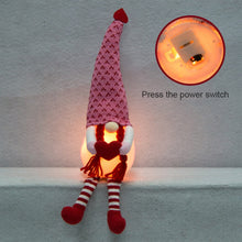 Load image into Gallery viewer, 2PCS Valentines Decorations Gonk with LED Light Gnome Gonk Decorations Mr. and Mrs.Handmade Plush Doll Valentines Scandinavian Tomte Holding Heart Gonk Gifts for Valentine's Day Novelty Table Ornament
