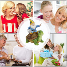 Load image into Gallery viewer, Qyljeiwred Solar Turtles for Outdoors | Solar Turtle Figurine Light with Gnome - Waterproof Tortoise Sculpture for Outdoor Courtyard Poolside Patio Garden Decoration