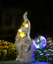 Load image into Gallery viewer, Garden Gnome Statue - Outdoor Funny Gnome Garden Decoration with Bubbles, Solar Powered Garden Gnome Outdoor Waterproof for Outdoor Lawn Patio, Garden Gifts for Women