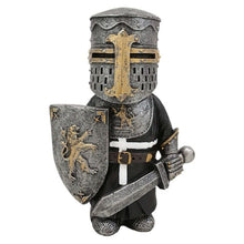 Load image into Gallery viewer, Knight Gnomes Guard Garden Gnome Ornaments Outdoor Medieval Crusader Knight Suit Statue Waterproof Resin Ornament for Yard Lawn Garden Decorations (F)