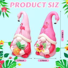 Load image into Gallery viewer, Shappy 2 Pcs Summer Gnomes Decor Flamingo Beach Tropical Tiered Tray Kitchen Table Home Decoration Small Statue Flamingo Lovers Gifts