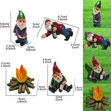 Load image into Gallery viewer, EJWCIG Funny Garden Gnomes Statues Drunk Peeing Naughty Inappropriate Yard Lawn Gnomes Outdoor Decorations Patio Decor (Bonfire)