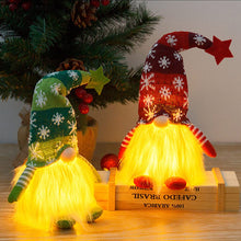 Load image into Gallery viewer, Christmas Gnome Decoration Set of 3, Christmas Gonks Gnomes Plush Swedish, Christmas Gonks Light Up Ornaments, Gnome Christmas Jumper Large Grey Pink, UK Christmas Elves Xmas Decorations with Legs
