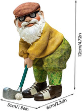Load image into Gallery viewer, Mcuhm Garden Gnome Ornament - Handmade Resin Golfing Gnome Statue, Lightweight & Weatherproof Outdoor Decor for Garden, Patio, Yard for Gnome Lovers & Handmade Collectors