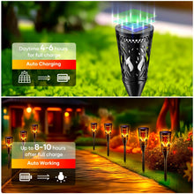 Load image into Gallery viewer, FIFlying Solar Garden Light 10 Pack - IP65 Waterproof Outdoor Solar Torch Light with Realistic Dancing Flame Effect,Pathway Lights for Patio, Lawn, Yard Decor