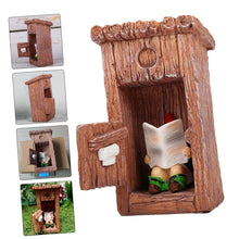 Load image into Gallery viewer, Happyyami Resin Toilet Dwarf Statue Dwarf Design Sculpture for Garden Ornaments Fairy Garden Gnome Decoration