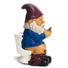 Load image into Gallery viewer, Bygytyo Naughty Resin Gnomes on Toilet Outdoor Garden Gnome Statue Christmas Halloween Garden Decoration Gifts,Suitable for Lawns,Courtyards,Patios,Desks,Gardens,Etc.