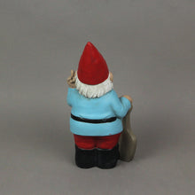 Load image into Gallery viewer, Blue Go Away Giving The Bird Garden Gnome Funny Home Decor Outdoor Statue
