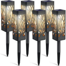 Load image into Gallery viewer, WdtPro Solar Lights Outdoor Garden, 6 Pack Garden Lights Solar Powered Waterproof with Warm White LED Lights, Solar Garden Ornaments Outdoor for Patio, Yard, Pathway Dusk to Dawn Auto On/Off